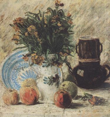 Vincent Van Gogh Vase with Flowers Coffeepot and Fruit (nn04) Germany oil painting art